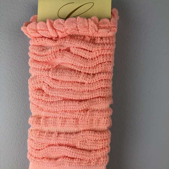 Peach Ruffle Boot Socks - Picture 2 of 4